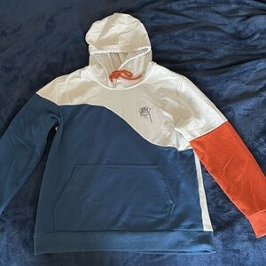 Light Hoodie - Navy, Orange and White